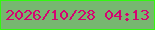 文字の大きさ：1、枠の色：34f711、背景の色：77b770、文字の色：d40371 無料ブログパーツのブログ時計
