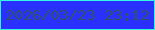 文字の大きさ：2、枠の色：34f7e0、背景の色：2a30fe、文字の色：30536a 無料ブログパーツのブログ時計