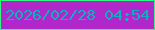 文字の大きさ：1、枠の色：34fa85、背景の色：b027cb、文字の色：0ab2bb 無料ブログパーツのブログ時計