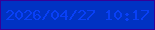文字の大きさ：4、枠の色：350097、背景の色：0032c3、文字の色：0940f6 無料ブログパーツのブログ時計