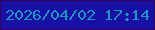 文字の大きさ：5、枠の色：35025a、背景の色：1810a4、文字の色：2095c1 無料ブログパーツのブログ時計
