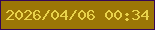 文字の大きさ：5、枠の色：350657、背景の色：9b7605、文字の色：e9d24b 無料ブログパーツのブログ時計