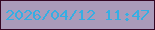 文字の大きさ：3、枠の色：350724、背景の色：aa9bba、文字の色：35aee3 無料ブログパーツのブログ時計