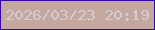 文字の大きさ：2、枠の色：3507a7、背景の色：c4a79e、文字の色：d4ccd2 無料ブログパーツのブログ時計