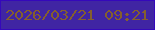 文字の大きさ：1、枠の色：3508bb、背景の色：4025a3、文字の色：845f2d 無料ブログパーツのブログ時計