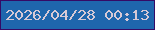 文字の大きさ：4、枠の色：350a66、背景の色：1f66ad、文字の色：d7c9d6 無料ブログパーツのブログ時計