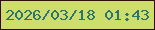 文字の大きさ：1、枠の色：350c02、背景の色：cdde6d、文字の色：2b746f 無料ブログパーツのブログ時計