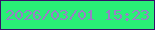 文字の大きさ：4、枠の色：350f68、背景の色：29ef76、文字の色：997ec7 無料ブログパーツのブログ時計