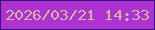 文字の大きさ：4、枠の色：35127f、背景の色：ad32cf、文字の色：d2b7a0 無料ブログパーツのブログ時計