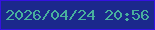 文字の大きさ：1、枠の色：3512e1、背景の色：1b288c、文字の色：48af9d 無料ブログパーツのブログ時計