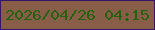 文字の大きさ：2、枠の色：351568、背景の色：885e48、文字の色：246111 無料ブログパーツのブログ時計