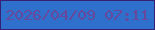 文字の大きさ：4、枠の色：352074、背景の色：2f70cc、文字の色：67489a 無料ブログパーツのブログ時計
