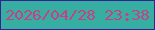 文字の大きさ：2、枠の色：352192、背景の色：36aea1、文字の色：c64085 無料ブログパーツのブログ時計
