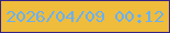 文字の大きさ：3、枠の色：352286、背景の色：efbc3b、文字の色：6bb0f2 無料ブログパーツのブログ時計