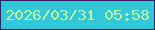 文字の大きさ：1、枠の色：352362、背景の色：31c9d8、文字の色：c3f49d 無料ブログパーツのブログ時計