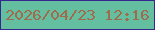 文字の大きさ：4、枠の色：352690、背景の色：64bea0、文字の色：a06a4d 無料ブログパーツのブログ時計