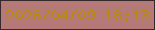 文字の大きさ：3、枠の色：35292a、背景の色：b57977、文字の色：b7890e 無料ブログパーツのブログ時計