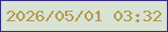 文字の大きさ：1、枠の色：352987、背景の色：d8e3d3、文字の色：b5974e 無料ブログパーツのブログ時計
