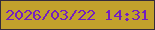 文字の大きさ：4、枠の色：352b3b、背景の色：c2a12c、文字の色：741fbe 無料ブログパーツのブログ時計