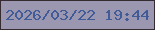 文字の大きさ：3、枠の色：352c31、背景の色：9b97b0、文字の色：415a98 無料ブログパーツのブログ時計