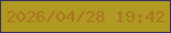 文字の大きさ：2、枠の色：352d64、背景の色：b09a21、文字の色：ac7222 無料ブログパーツのブログ時計