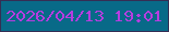 文字の大きさ：2、枠の色：352e54、背景の色：086a88、文字の色：b63de0 無料ブログパーツのブログ時計