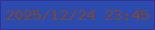 文字の大きさ：4、枠の色：353195、背景の色：2c4baf、文字の色：7b4533 無料ブログパーツのブログ時計
