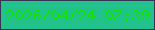 文字の大きさ：5、枠の色：353551、背景の色：21c28c、文字の色：12e10a 無料ブログパーツのブログ時計