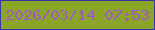 文字の大きさ：5、枠の色：3535a6、背景の色：8aa527、文字の色：a259c8 無料ブログパーツのブログ時計