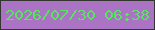 文字の大きさ：2、枠の色：353631、背景の色：aa73c3、文字の色：54e75c 無料ブログパーツのブログ時計