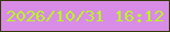 文字の大きさ：1、枠の色：353803、背景の色：d88ce6、文字の色：baf81c 無料ブログパーツのブログ時計