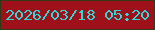 文字の大きさ：1、枠の色：353816、背景の色：9e111b、文字の色：2dd8d5 無料ブログパーツのブログ時計