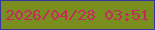 文字の大きさ：4、枠の色：3538a3、背景の色：798e1f、文字の色：c6295e 無料ブログパーツのブログ時計
