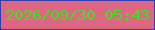 文字の大きさ：3、枠の色：353dab、背景の色：dd6783、文字の色：3be61e 無料ブログパーツのブログ時計