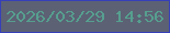 文字の大きさ：1、枠の色：3540b8、背景の色：5c6174、文字の色：569f8f 無料ブログパーツのブログ時計