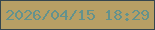 文字の大きさ：4、枠の色：35454e、背景の色：b79f65、文字の色：63928d 無料ブログパーツのブログ時計