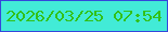 文字の大きさ：3、枠の色：3546db、背景の色：42ebd7、文字の色：32c119 無料ブログパーツのブログ時計