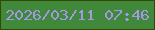文字の大きさ：3、枠の色：354804、背景の色：40883a、文字の色：a598e2 無料ブログパーツのブログ時計