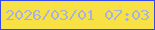 文字の大きさ：2、枠の色：3548ec、背景の色：f8e145、文字の色：a6b3e2 無料ブログパーツのブログ時計