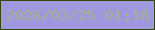 文字の大きさ：5、枠の色：35490a、背景の色：9f98df、文字の色：a5b092 無料ブログパーツのブログ時計