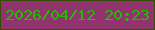 文字の大きさ：4、枠の色：354c07、背景の色：90346e、文字の色：22bd00 無料ブログパーツのブログ時計