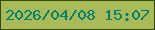 文字の大きさ：4、枠の色：354c0a、背景の色：a8bb58、文字の色：007f6e 無料ブログパーツのブログ時計