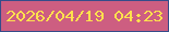 文字の大きさ：4、枠の色：354c8a、背景の色：cd5e81、文字の色：fee14d 無料ブログパーツのブログ時計