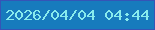 文字の大きさ：1、枠の色：3554b7、背景の色：177bbd、文字の色：88ebed 無料ブログパーツのブログ時計