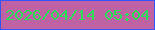 文字の大きさ：5、枠の色：3554f9、背景の色：bf62a3、文字の色：2adc5a 無料ブログパーツのブログ時計