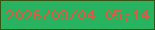 文字の大きさ：3、枠の色：355517、背景の色：28b361、文字の色：d85b42 無料ブログパーツのブログ時計