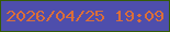文字の大きさ：1、枠の色：355c05、背景の色：4e4eac、文字の色：db6f39 無料ブログパーツのブログ時計