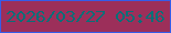 文字の大きさ：3、枠の色：355ce9、背景の色：9c2f5a、文字の色：086f78 無料ブログパーツのブログ時計
