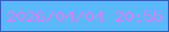 文字の大きさ：3、枠の色：355dbd、背景の色：59b9f9、文字の色：d681f5 無料ブログパーツのブログ時計