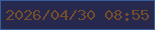 文字の大きさ：4、枠の色：355f9c、背景の色：26294d、文字の色：764d2a 無料ブログパーツのブログ時計